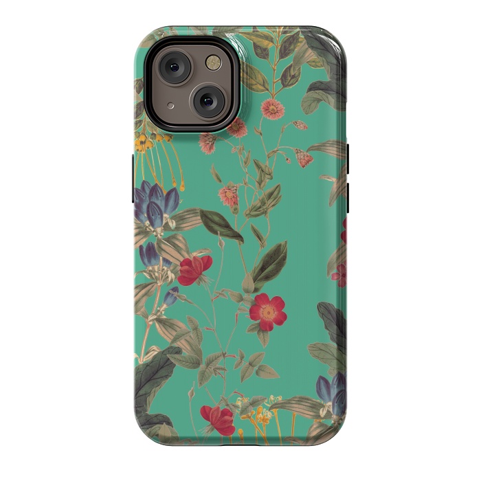 iPhone 14 StrongFit Aqua Blooms by Zala Farah