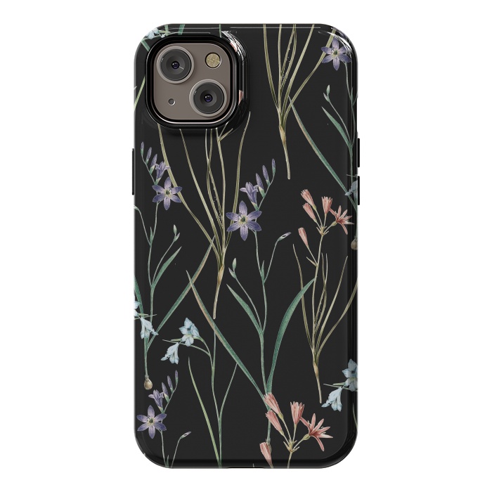 iPhone 14 Plus StrongFit Dainty Floral Darkness by Zala Farah
