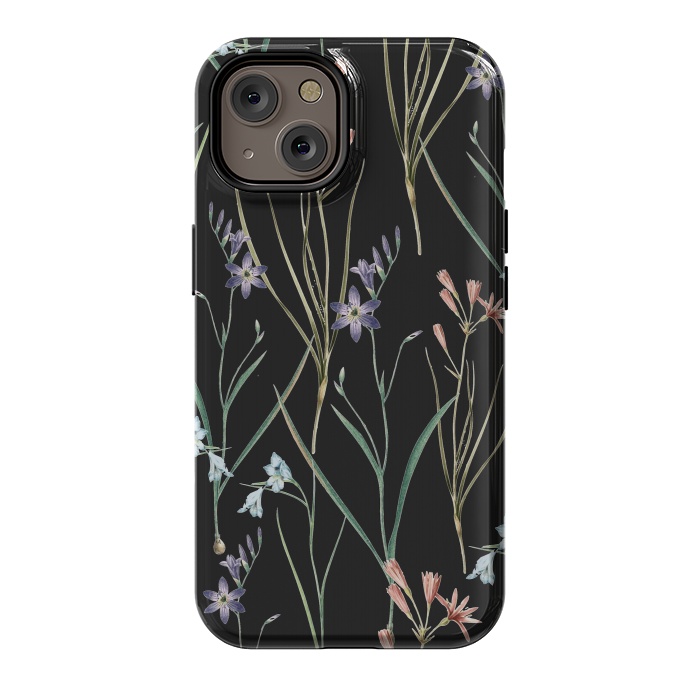 iPhone 14 StrongFit Dainty Floral Darkness by Zala Farah