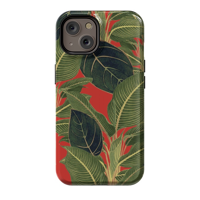 iPhone 14 StrongFit Red Tropic Bloom by Zala Farah