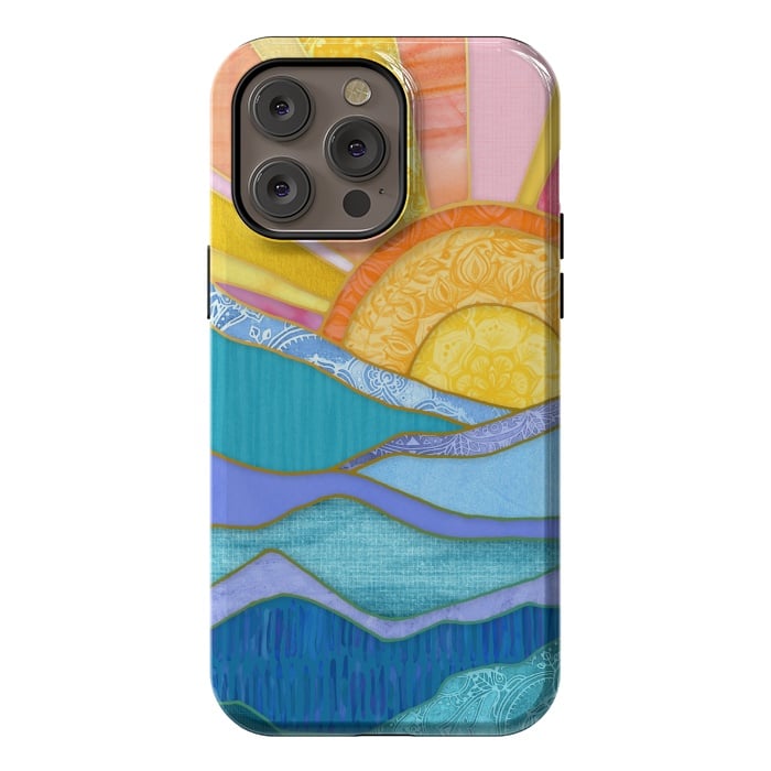 iPhone 14 Pro max StrongFit Sweet Sunset by Micklyn Le Feuvre