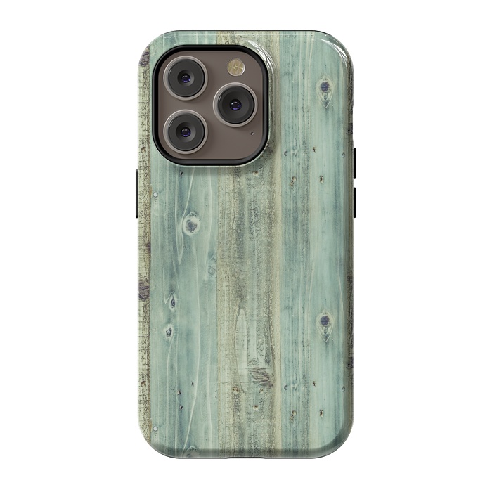 iPhone 14 Pro StrongFit blue wood by haroulita
