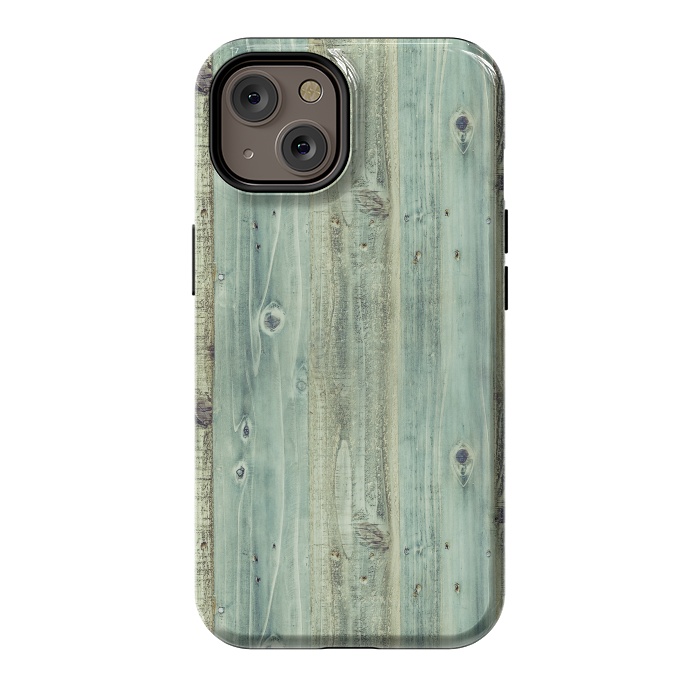 iPhone 14 StrongFit blue wood by haroulita