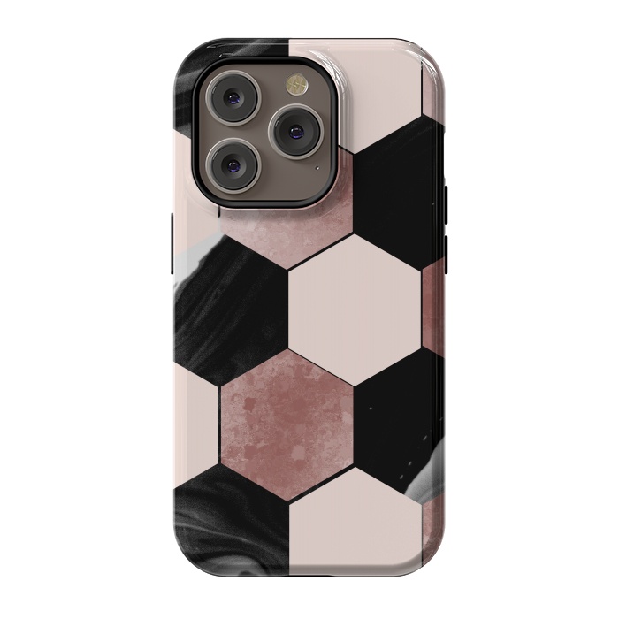 iPhone 14 Pro StrongFit geometrical marble by haroulita