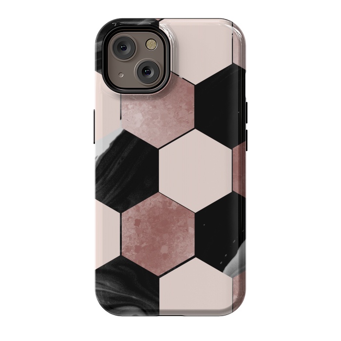 iPhone 14 StrongFit geometrical marble by haroulita