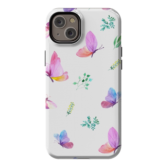 iPhone 14 Plus StrongFit watercolor butterflies c by haroulita