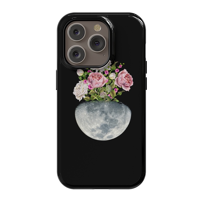 iPhone 14 Pro StrongFit Moon Flower Pot by Creativeaxle