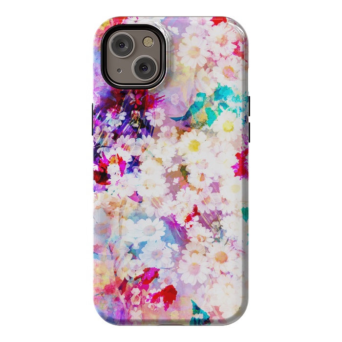 iPhone 14 Plus StrongFit Colorful watercolor daisy petals by Oana 