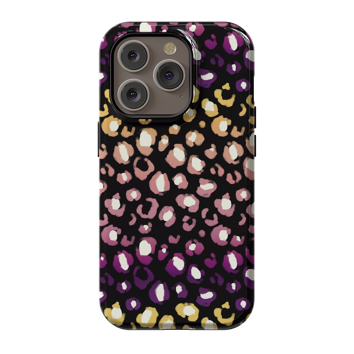iPhone 14 Pro StrongFit Gradient graphic leopard print by Oana 