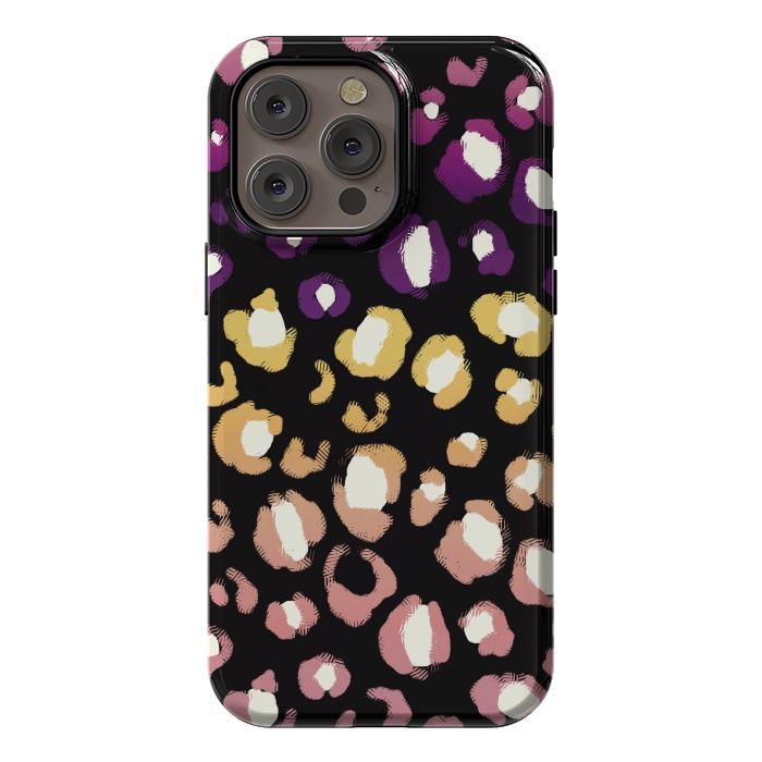 iPhone 14 Pro max StrongFit Gradient graphic leopard print by Oana 