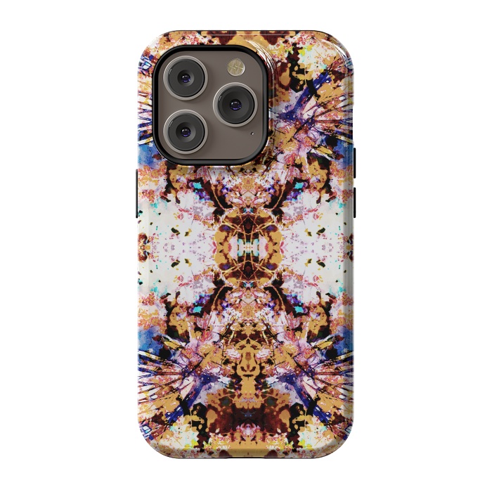 iPhone 14 Pro StrongFit Painted butterfly wings and flower petals by Oana 