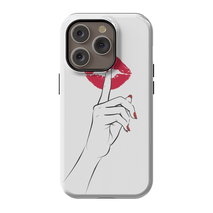 iPhone 14 Pro StrongFit Red Lips Secret by Martina