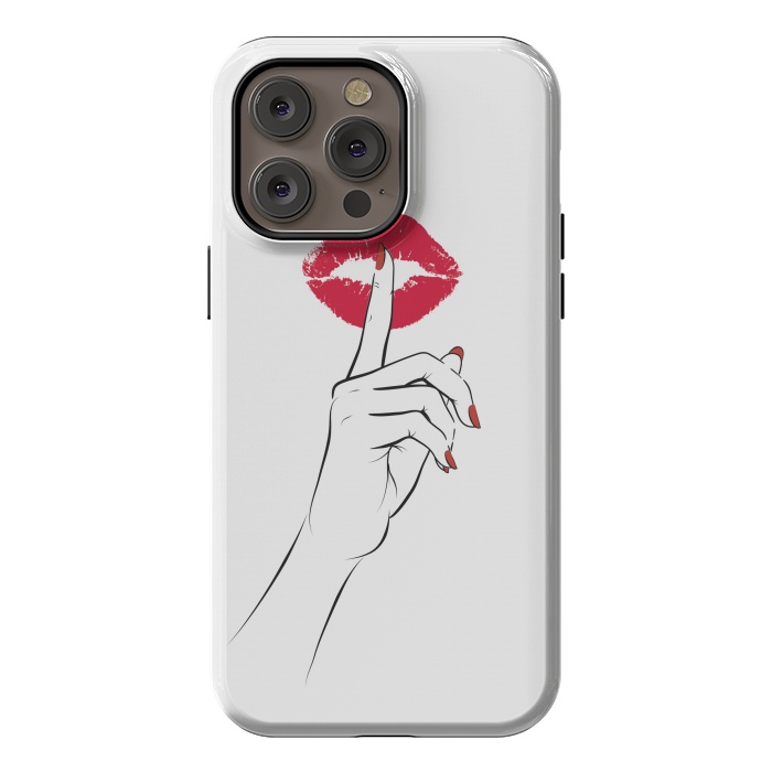 iPhone 14 Pro max StrongFit Red Lips Secret by Martina