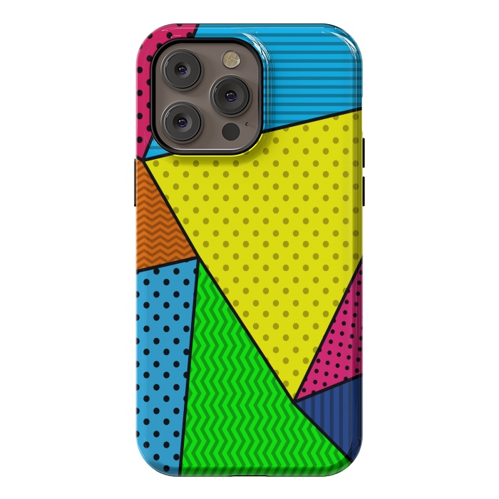 iPhone 14 Pro max StrongFit colourful abstract dotted pattern by MALLIKA
