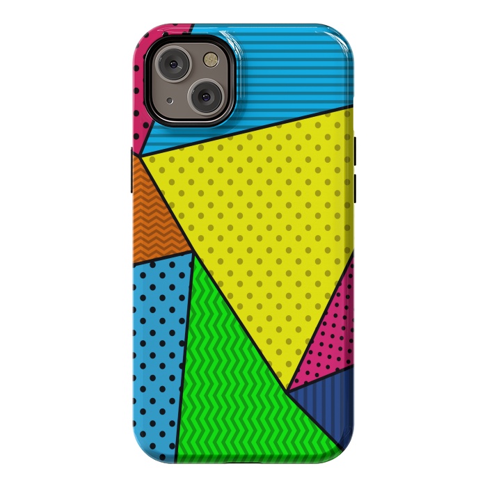 iPhone 14 Plus StrongFit colourful abstract dotted pattern by MALLIKA
