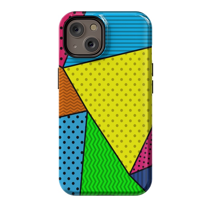 iPhone 14 StrongFit colourful abstract dotted pattern by MALLIKA