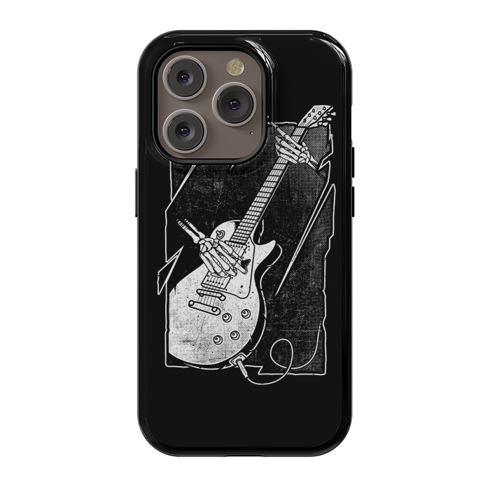 iPhone 14 Pro StrongFit Skull Guitarist by Afif Quilimo