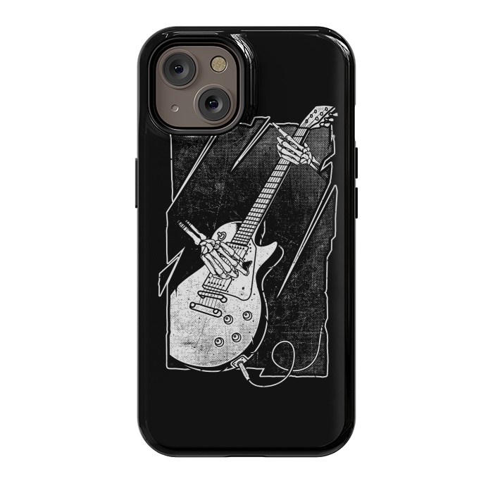 iPhone 14 StrongFit Skull Guitarist by Afif Quilimo