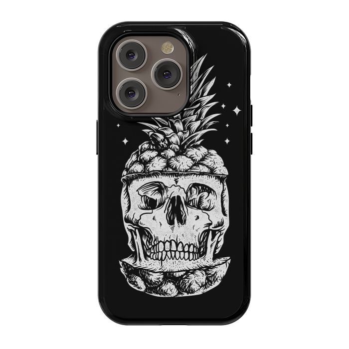 iPhone 14 Pro StrongFit Skull Pineapple by Afif Quilimo