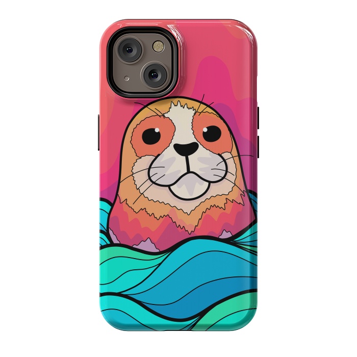iPhone 14 StrongFit The happy seal by Steve Wade (Swade)