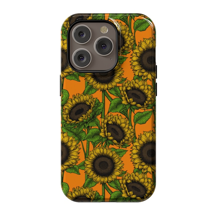 iPhone 14 Pro StrongFit Sunflowers by Katerina Kirilova