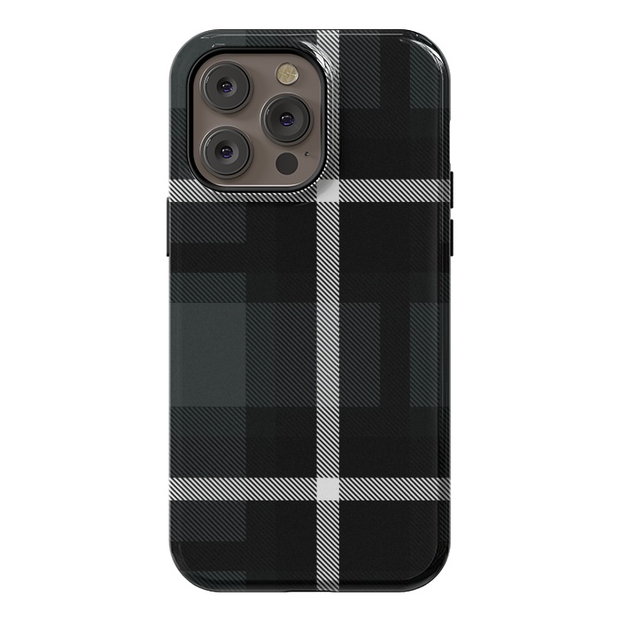 iPhone 14 Pro max StrongFit Shadow Scottish Plaid by TMSarts