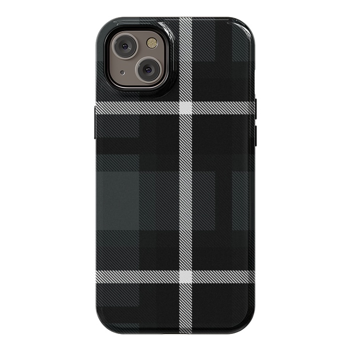 iPhone 14 Plus StrongFit Shadow Scottish Plaid by TMSarts