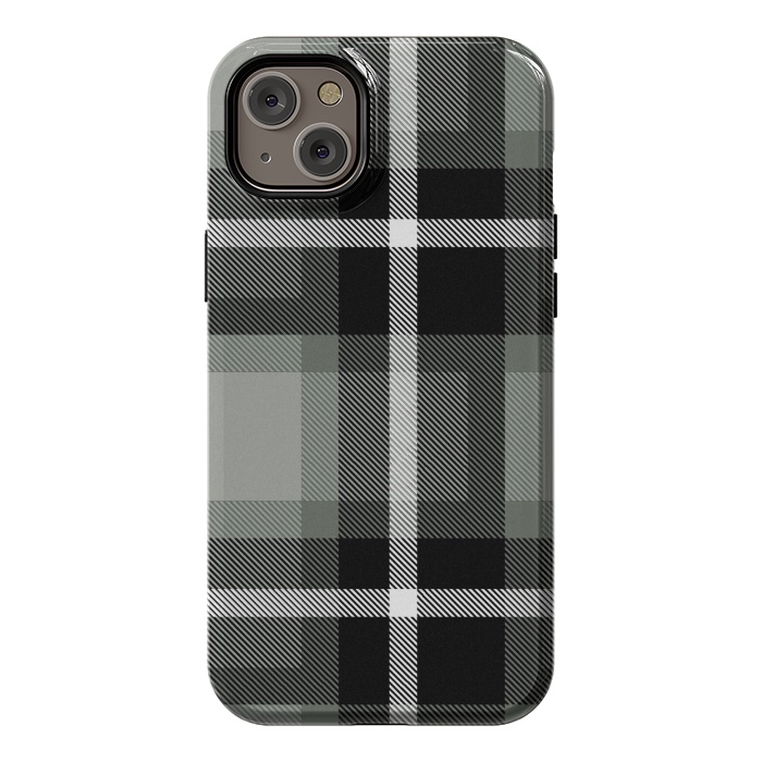 iPhone 14 Plus StrongFit Warm Gray Scottish Plaid by TMSarts