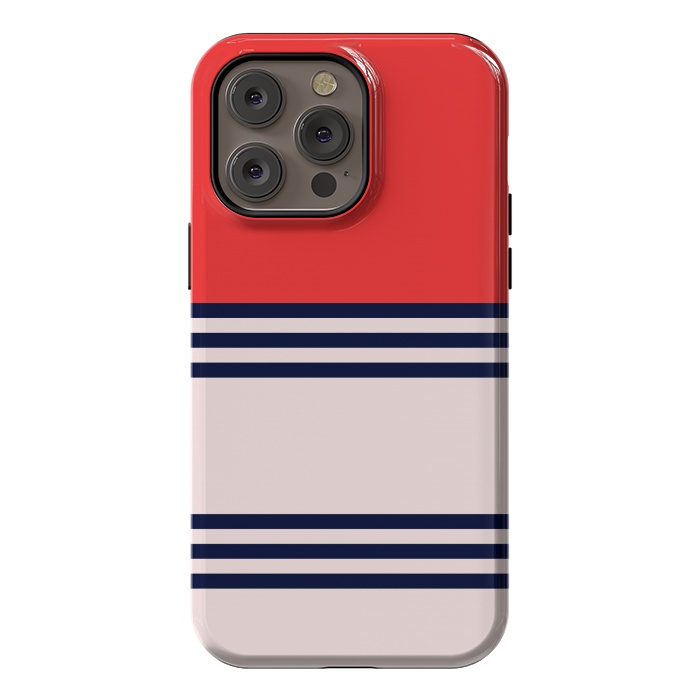 iPhone 14 Pro max StrongFit Red Retro Stripes by TMSarts
