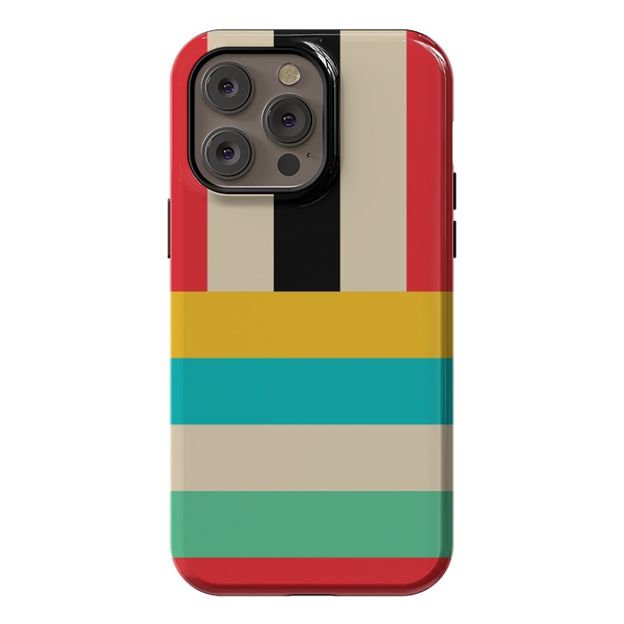 iPhone 14 Pro max StrongFit Multicolor Stripes by TMSarts