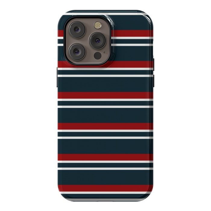 iPhone 14 Pro max StrongFit Red Pastel Stripes by TMSarts