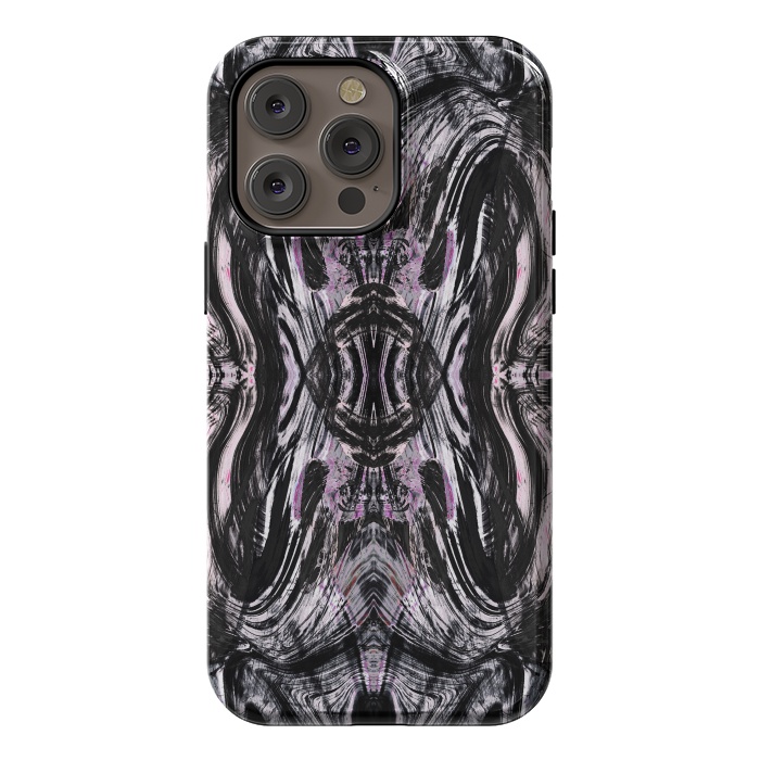 iPhone 14 Pro max StrongFit Tribal brushstrokes marble by Oana 