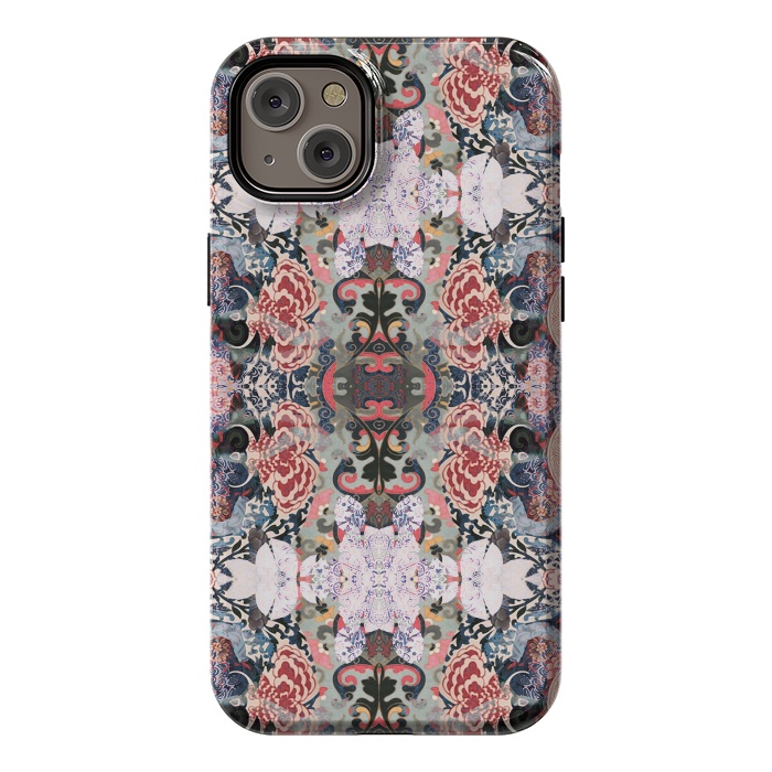 iPhone 14 Plus StrongFit Japanese inspired floral mandala pattern by Oana 