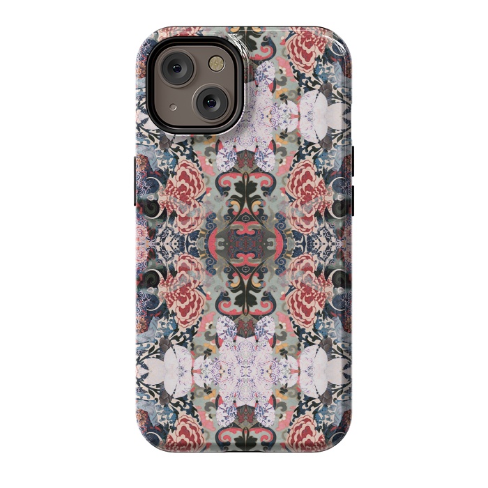 iPhone 14 StrongFit Japanese inspired floral mandala pattern by Oana 