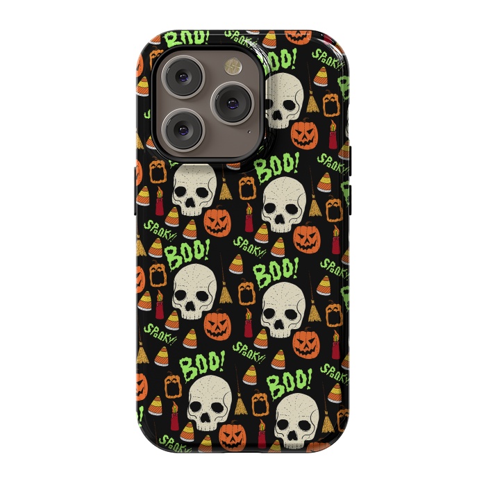 iPhone 14 Pro StrongFit Halloween pattern by Steve Wade (Swade)
