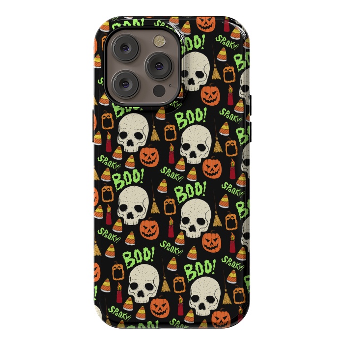iPhone 14 Pro max StrongFit Halloween pattern by Steve Wade (Swade)