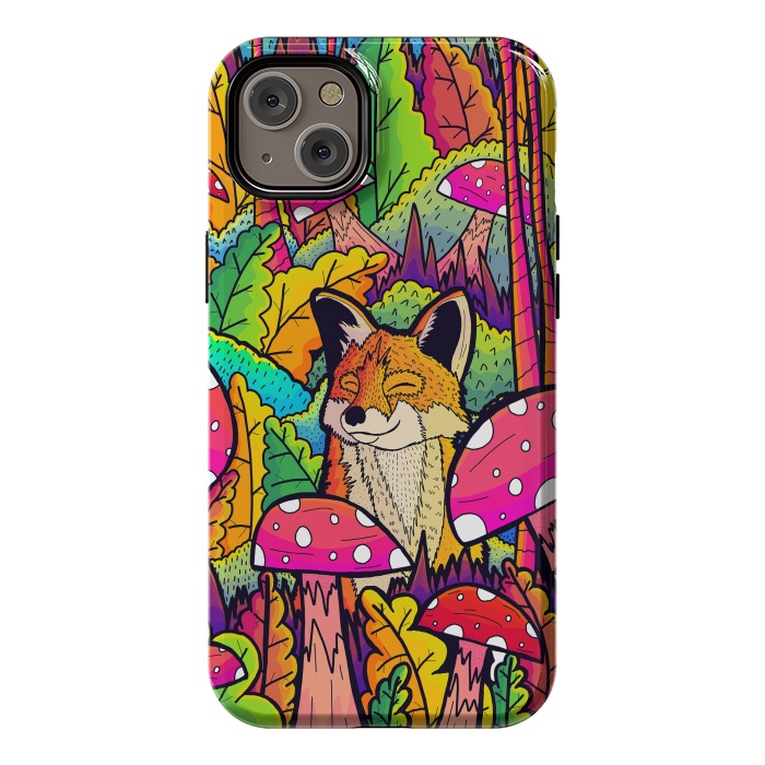 iPhone 14 Plus StrongFit The happy little fox by Steve Wade (Swade)