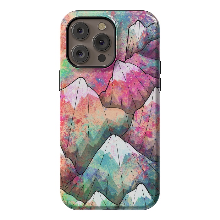 iPhone 14 Pro max StrongFit The painted mountain peaks  by Steve Wade (Swade)