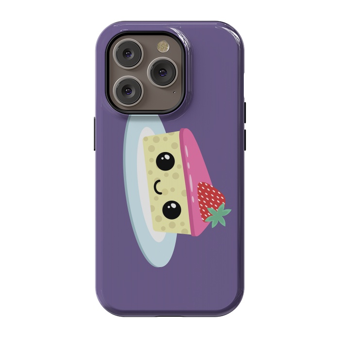 iPhone 14 Pro StrongFit Cute cheesecake by Laura Nagel