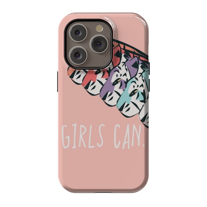 iPhone 14 Pro StrongFit Girls can, pink by Jelena Obradovic