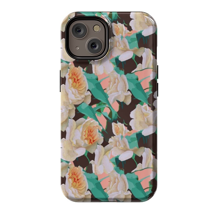 iPhone 14 StrongFit Tropical & White Blossom by Uma Prabhakar Gokhale