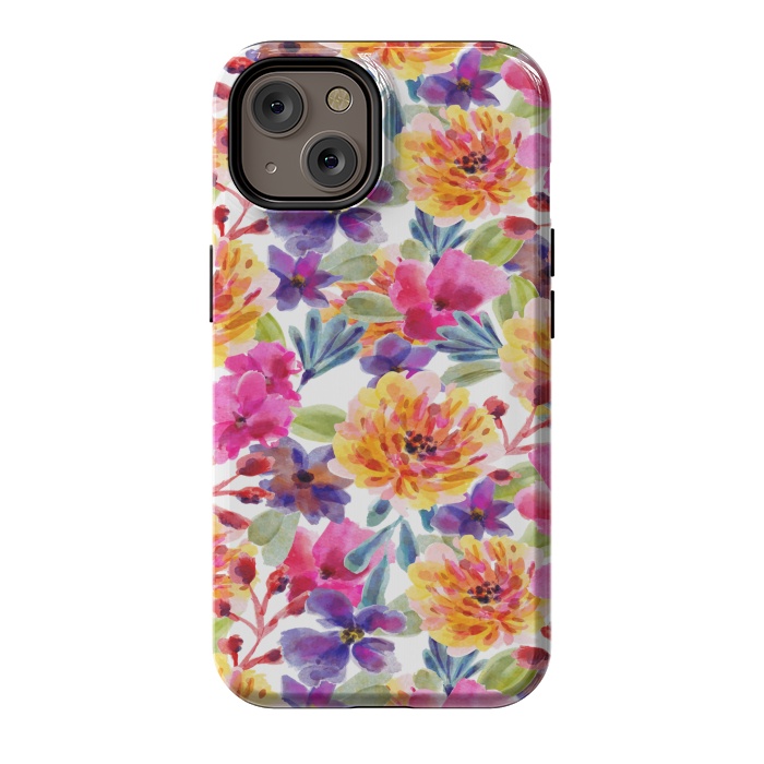 iPhone 14 StrongFit MULTI COLOUR FLORAL PATTERN by MALLIKA