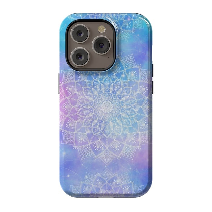 iPhone 14 Pro StrongFit Galaxy mandala pastel by Jms