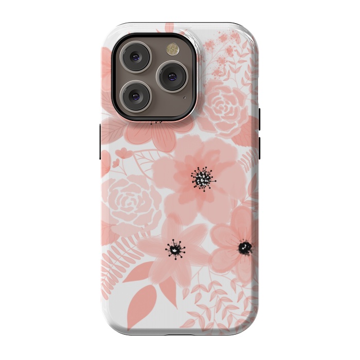 iPhone 14 Pro StrongFit Peach flowers by Jms