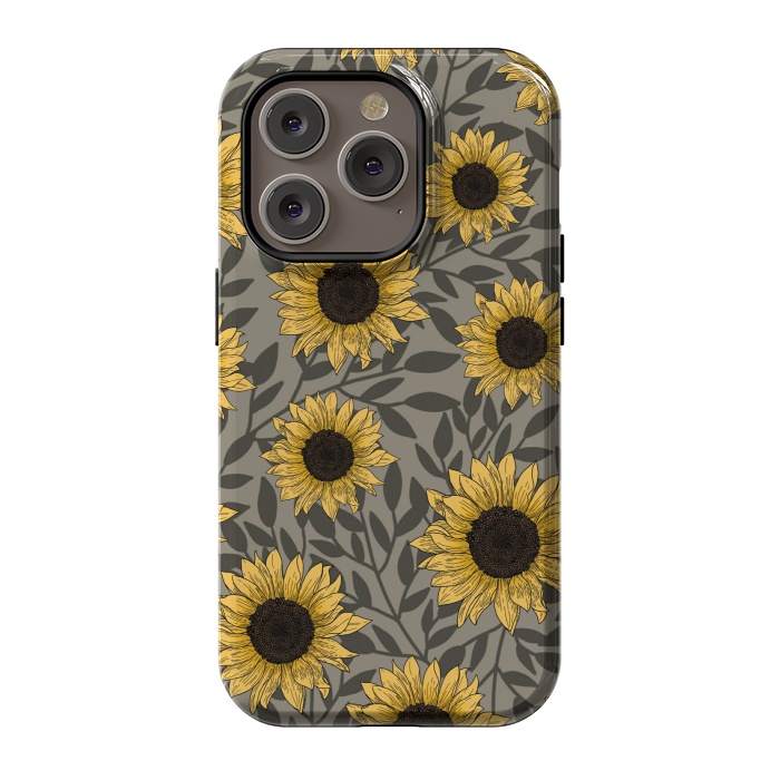 iPhone 14 Pro StrongFit Sunflowers. by Jms