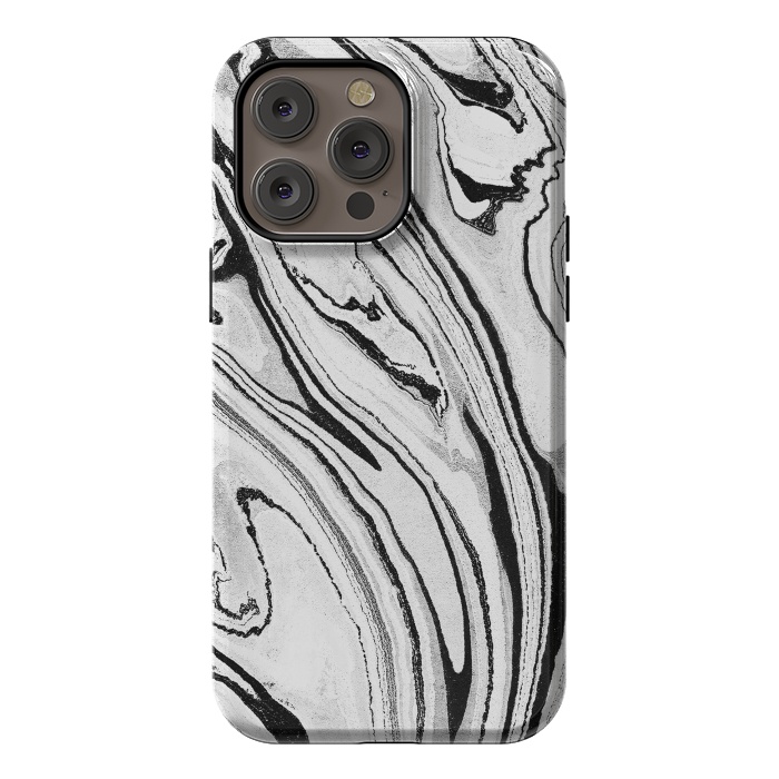 iPhone 14 Pro max StrongFit Minimal painted marble stripes by Oana 