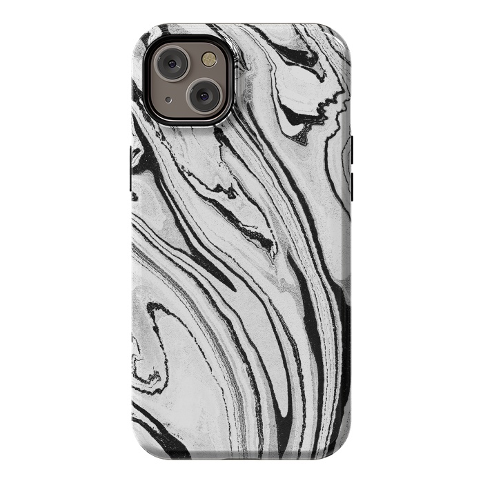 iPhone 14 Plus StrongFit Minimal painted marble stripes by Oana 