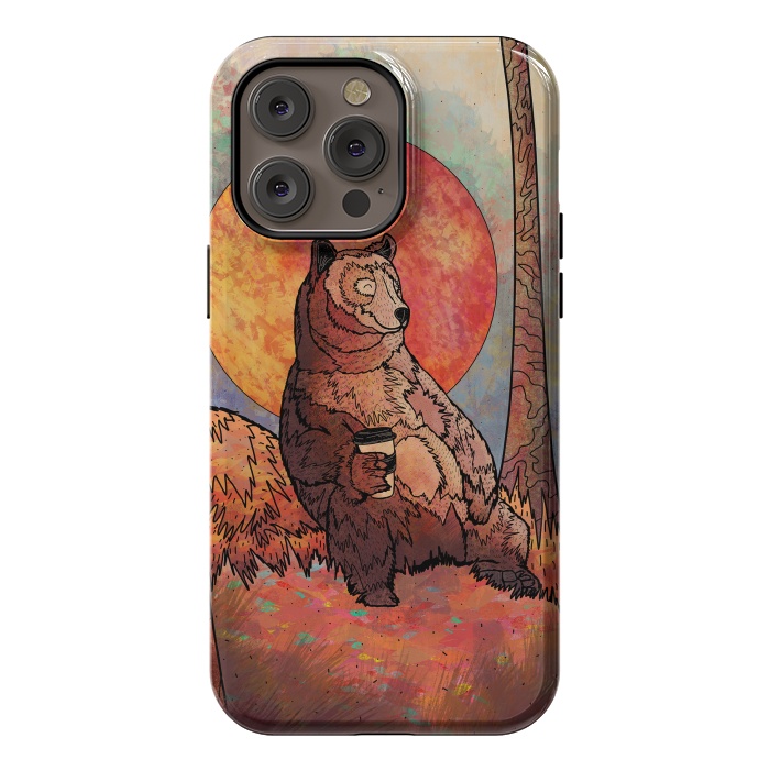 iPhone 14 Pro max StrongFit The relaxing bear by Steve Wade (Swade)
