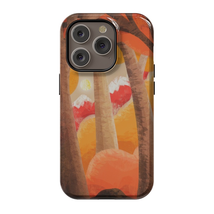 iPhone 14 Pro StrongFit The autumn orange forest by Steve Wade (Swade)