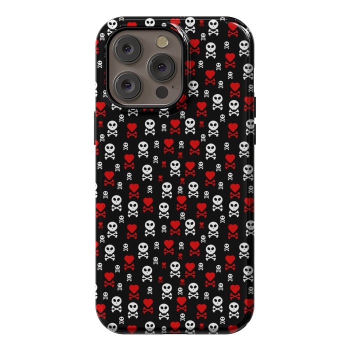 iPhone 14 Pro max StrongFit Skull Heart by TMSarts